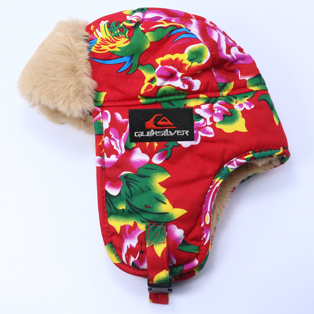 Stussy Hat Lei Feng Hat Winter Warm Fleece Thickened Ethnic Style